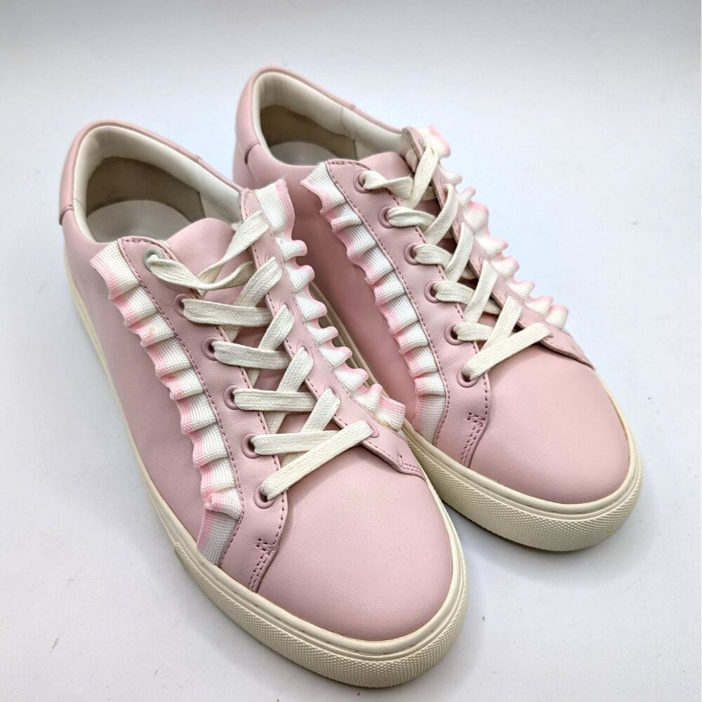 Tory Burch Sport Pink and White Ruffle Sneakers Women's 9M - Picture 7 of 11